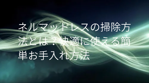 ネルマットレス 掃除